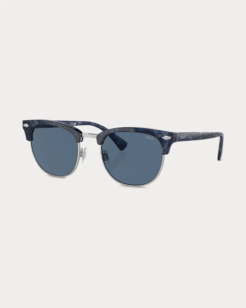 Ralph Lauren Traditionelle runde Sonnenbrille Blue