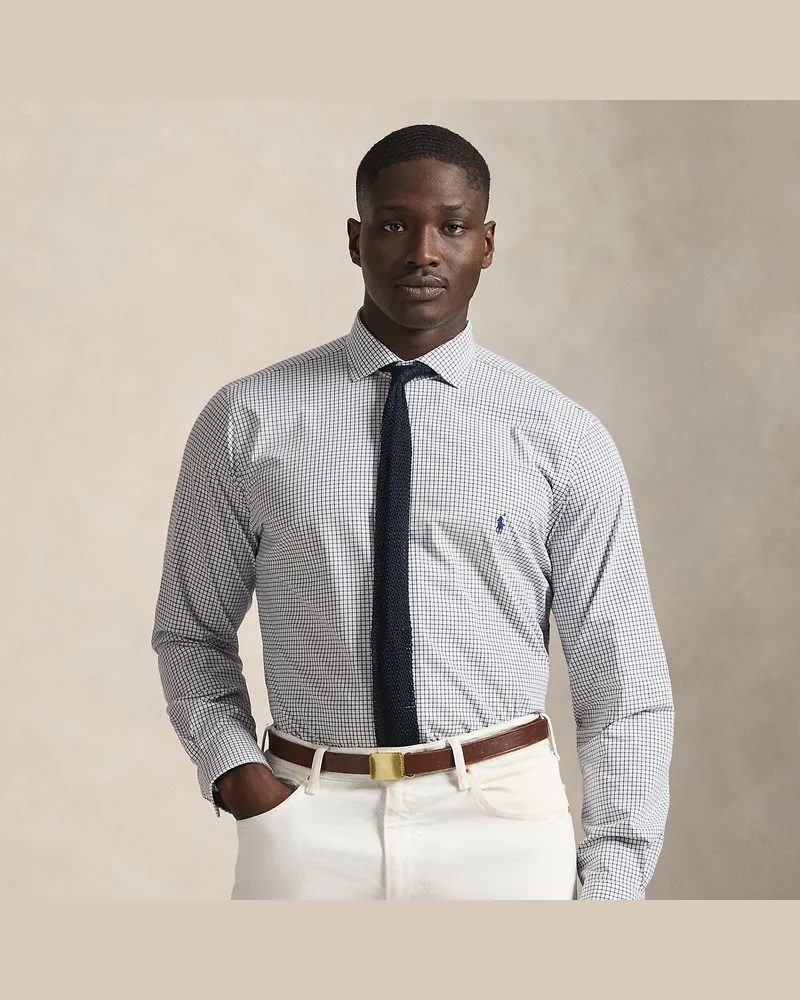 Ralph Lauren Große Größen - Karohemd aus Stretchpopeline White