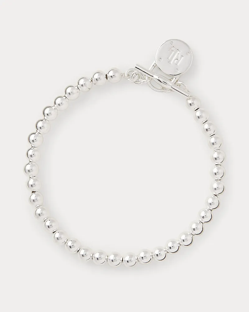 Ralph Lauren Flex-Armband mit Sterlingsilber-Perlen Silver