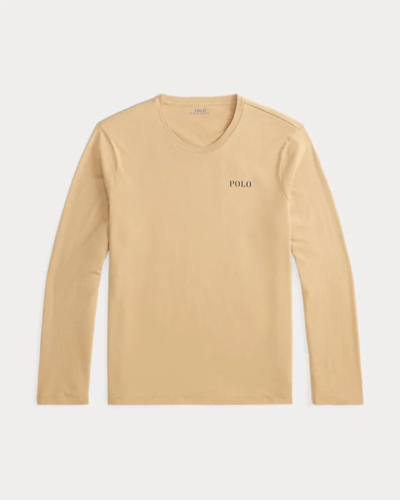 Ralph Lauren Baumwolljersey-Nachthemd mit Logo Tan