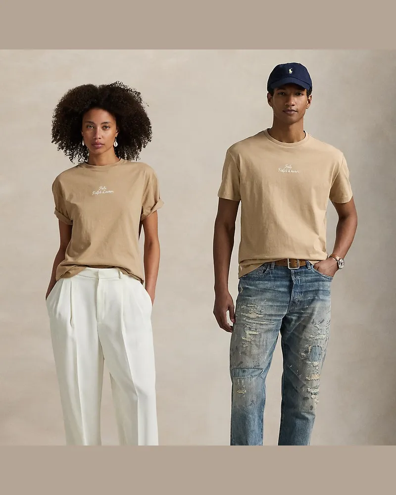 Ralph Lauren Classic-Fit Jersey-T-Shirt mit Logo Tan