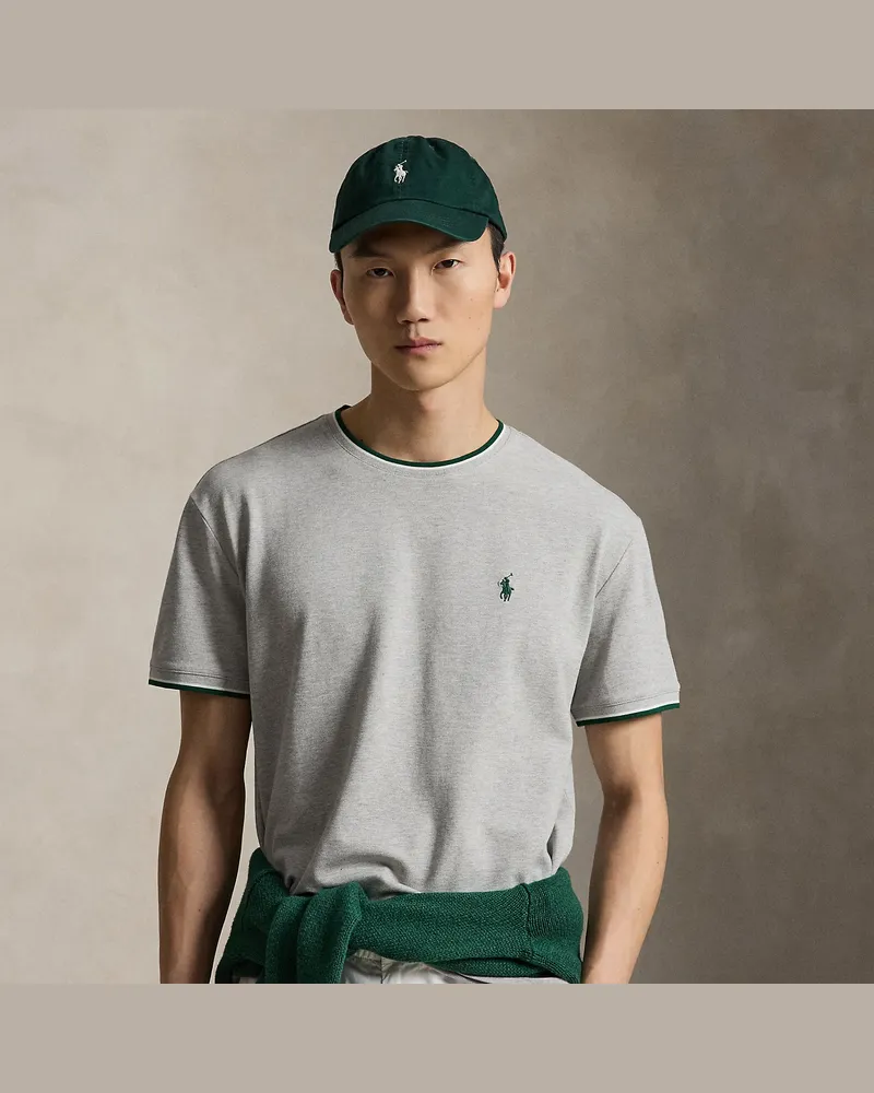 Ralph Lauren Classic-Fit T-Shirt aus Stretchpiqué Grey
