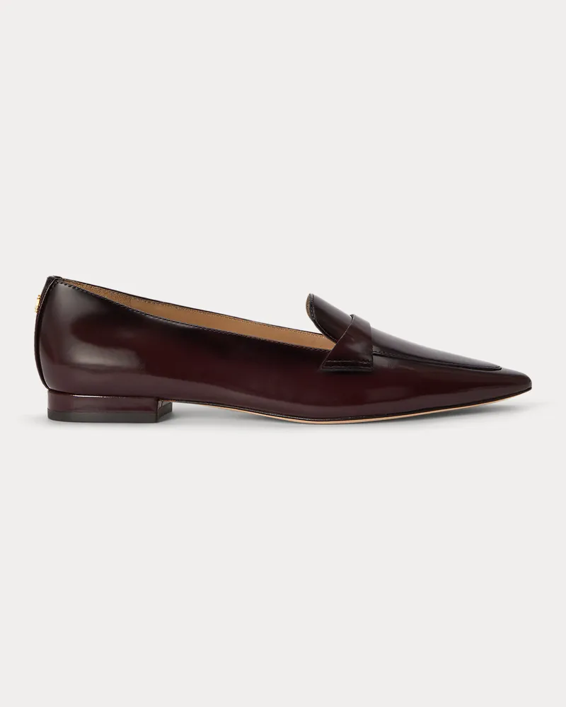 Ralph Lauren Loafer Audri aus glasiertem Leder Red