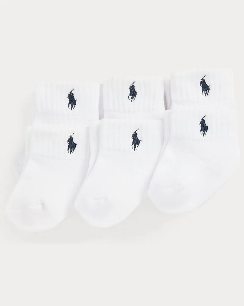 Ralph Lauren 6er-Pack Crew-Socken White