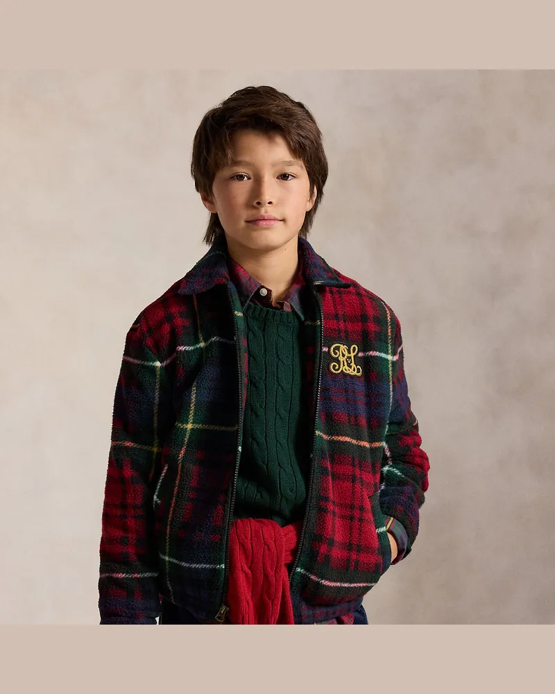 Ralph Lauren Die Fleecejacke Bayport mit Karomuster Red