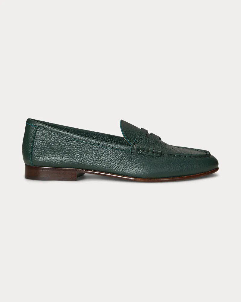 Ralph Lauren Pennyloafer aus Narbenleder Green