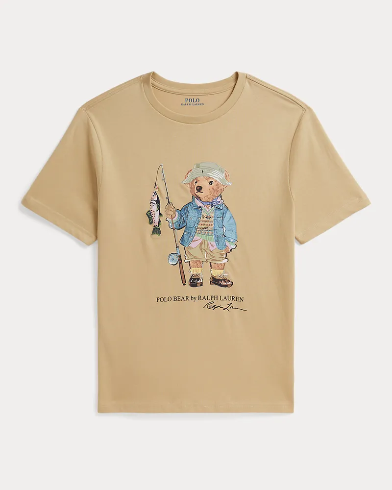 Ralph Lauren Baumwolljersey-T-Shirt mit Polo Bear Cream