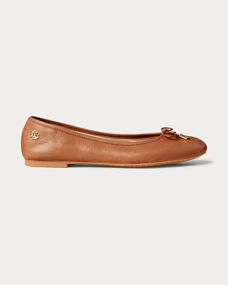 Ralph Lauren Lederballerina Jayna Tan