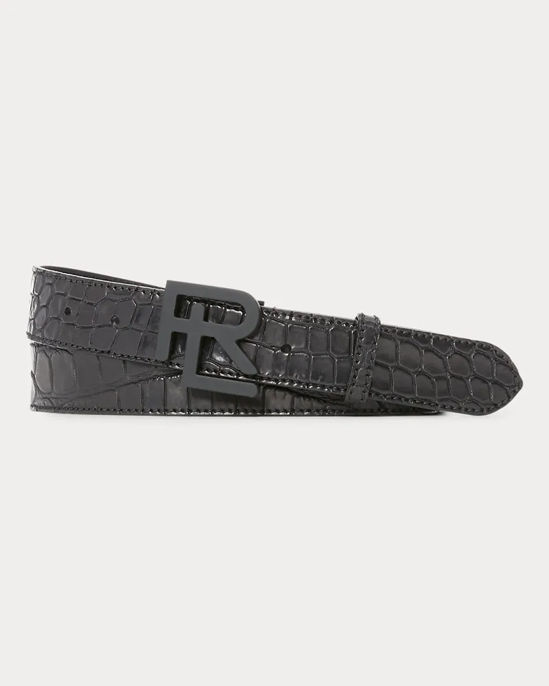 Ralph Lauren RL-Alligator-Gürtel Black