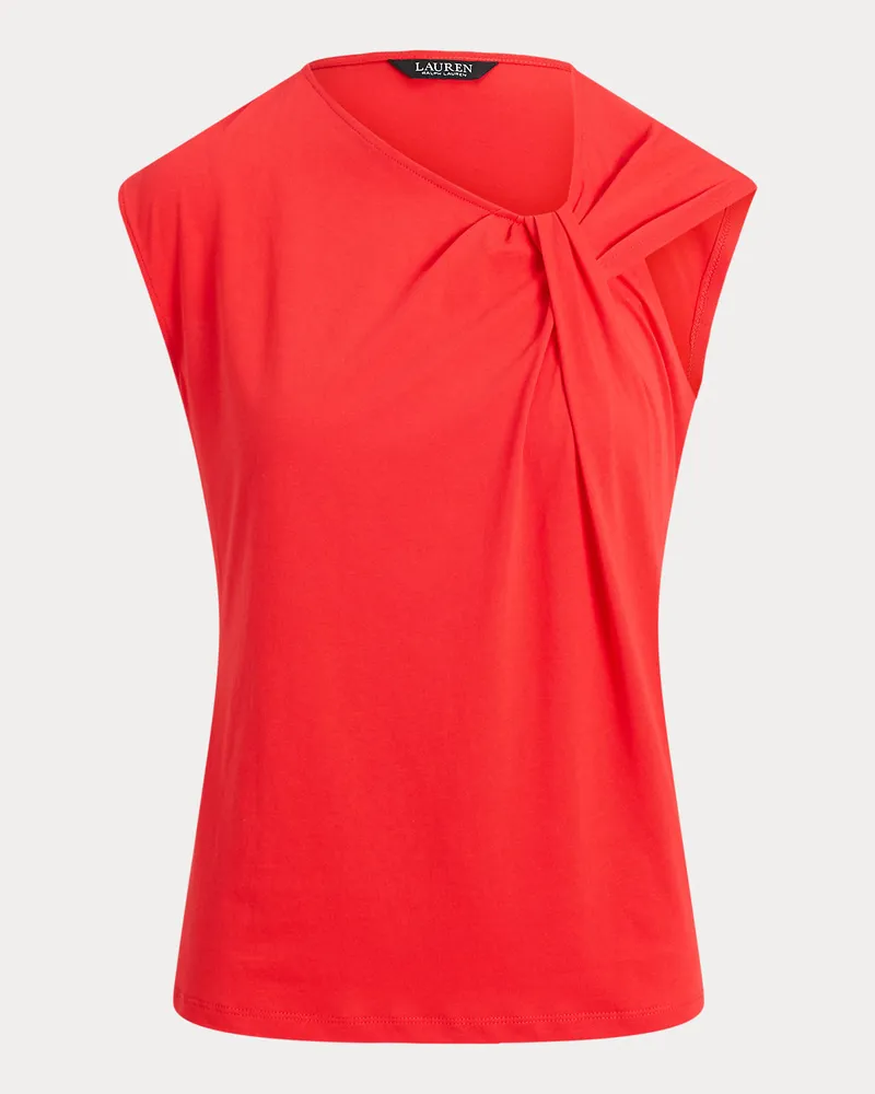 Ralph Lauren Asymmetrisches Top mit Twist-Detail Red