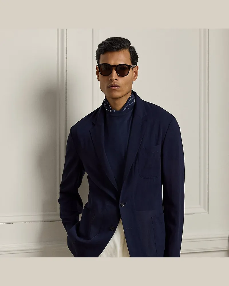Ralph Lauren Handgeschneidertes Sakko aus Wollgaze Blue