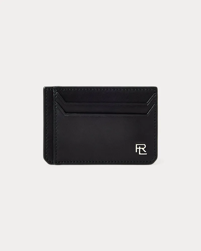 Ralph Lauren Kartenetui aus Kalbsleder Black