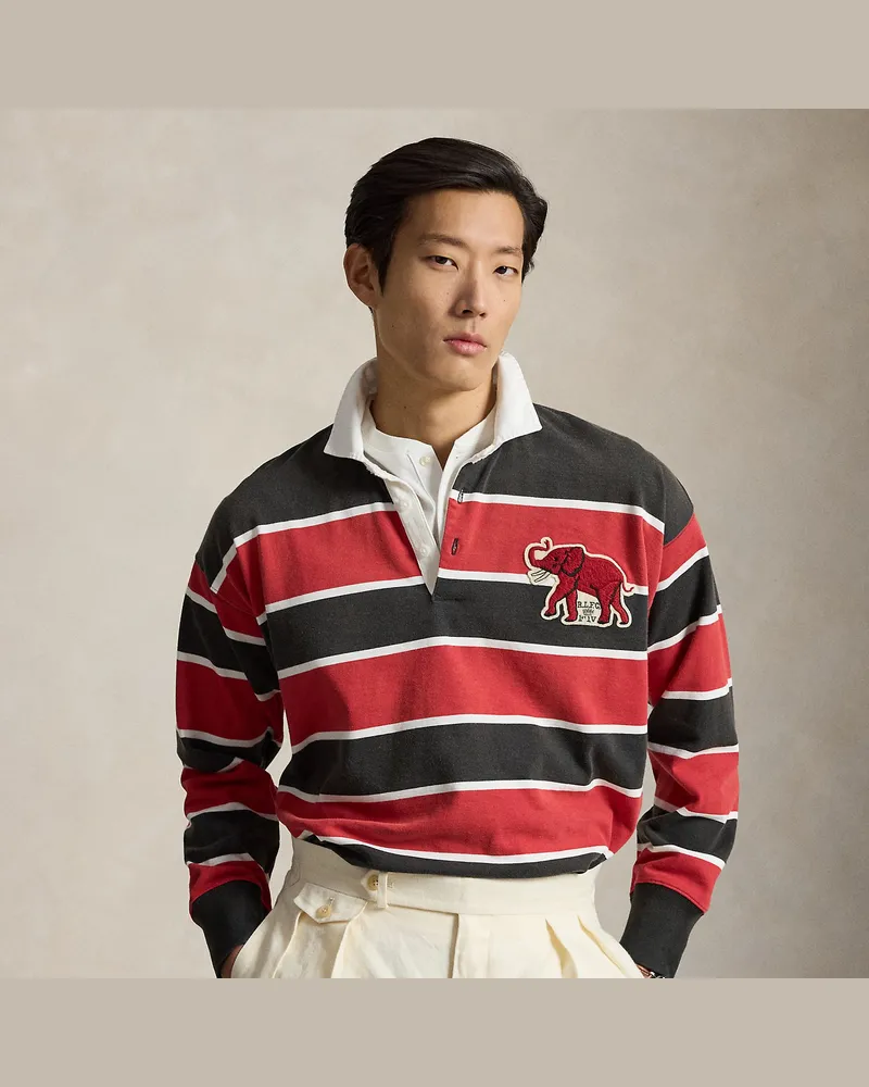 Ralph Lauren Vintage-Fit Rugbyhemd mit Streifen Black