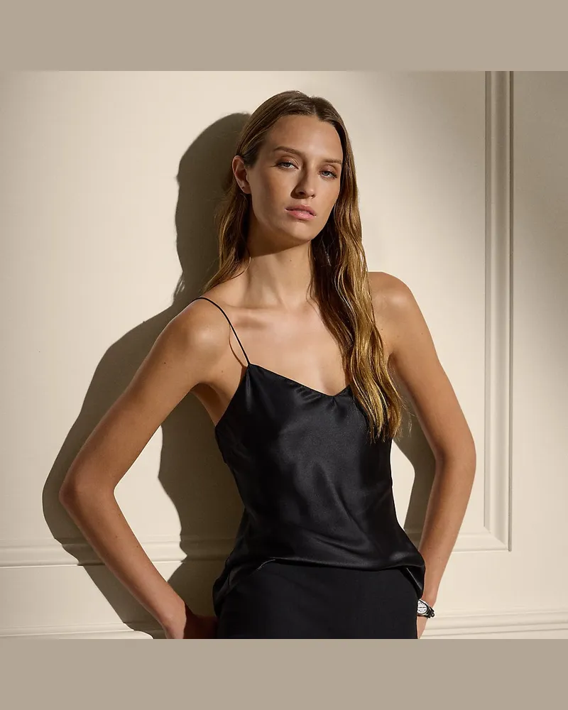 Ralph Lauren Ärmelloses Charmeuse-Oberteil Annelia Black