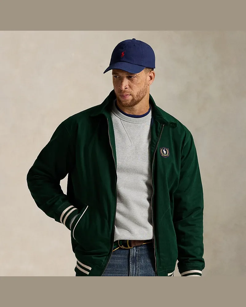 Ralph Lauren Große Größen - Twilljacke mit Pony-Aufnäher Green