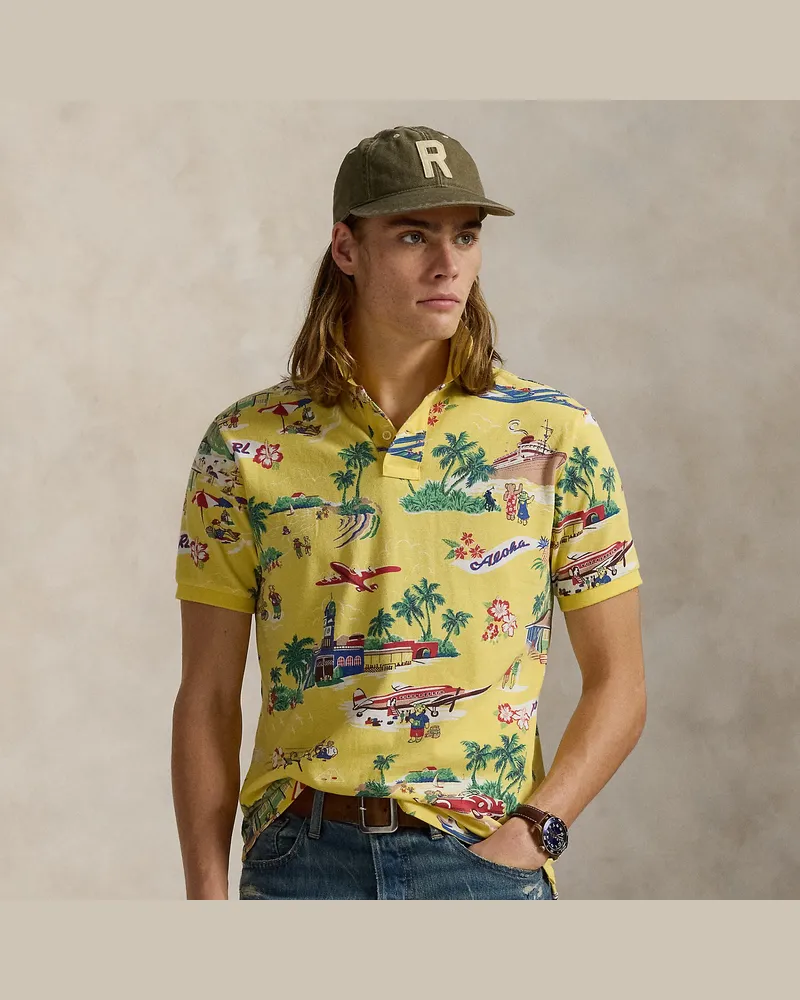 Ralph Lauren Classic-Fit Piqué-Poloshirt Yellow