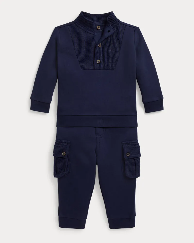 Ralph Lauren Sweatshirt und Cargohose aus Fleece Blue