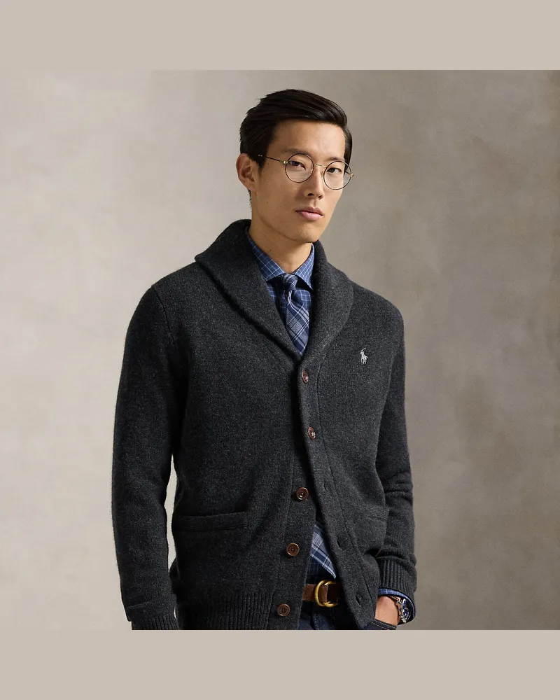 Ralph Lauren Strickjacke mit Schalkragen Grey
