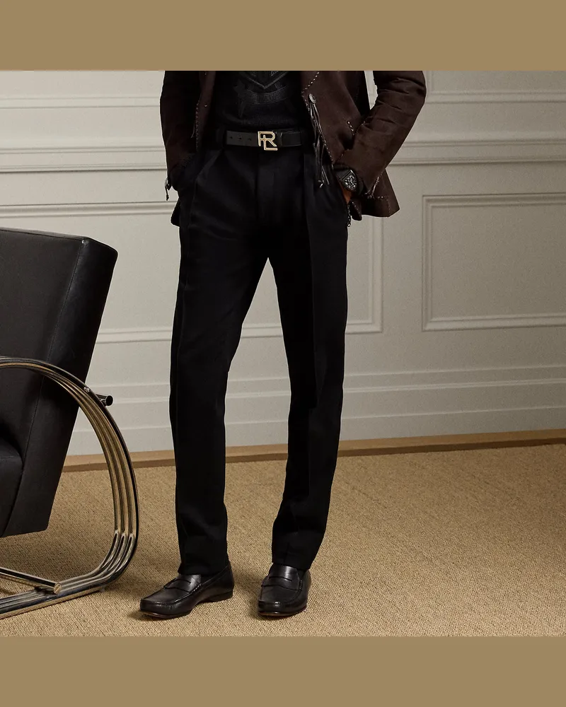 Ralph Lauren Handgeschneiderte Kavallerie-Twill-Hose Black