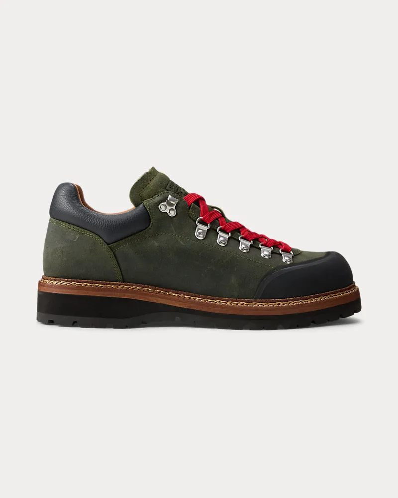 Ralph Lauren Niedriger Wildleder-Wanderstiefel Alpine Green