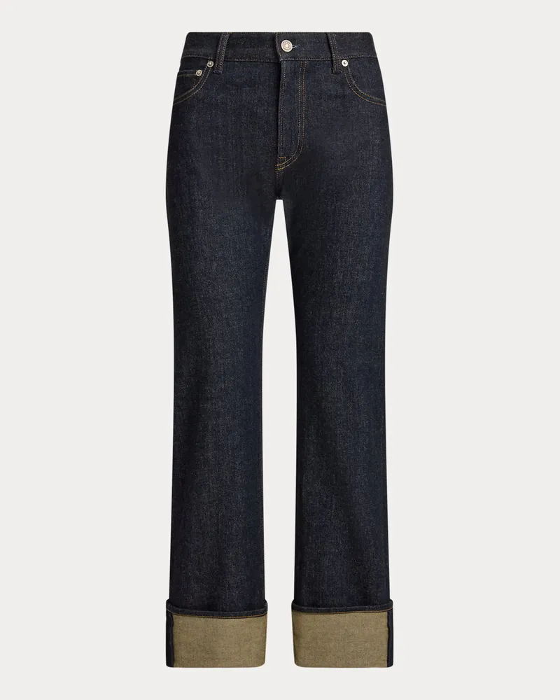Ralph Lauren Slim-Fit Jeans Adderley mit Umschlag Blue