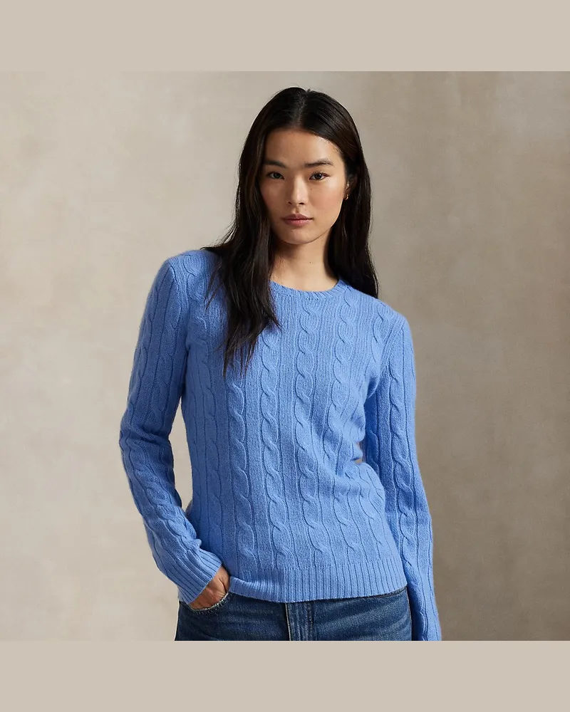 Ralph Lauren Kaschmirpullover mit Zopfmuster Blue