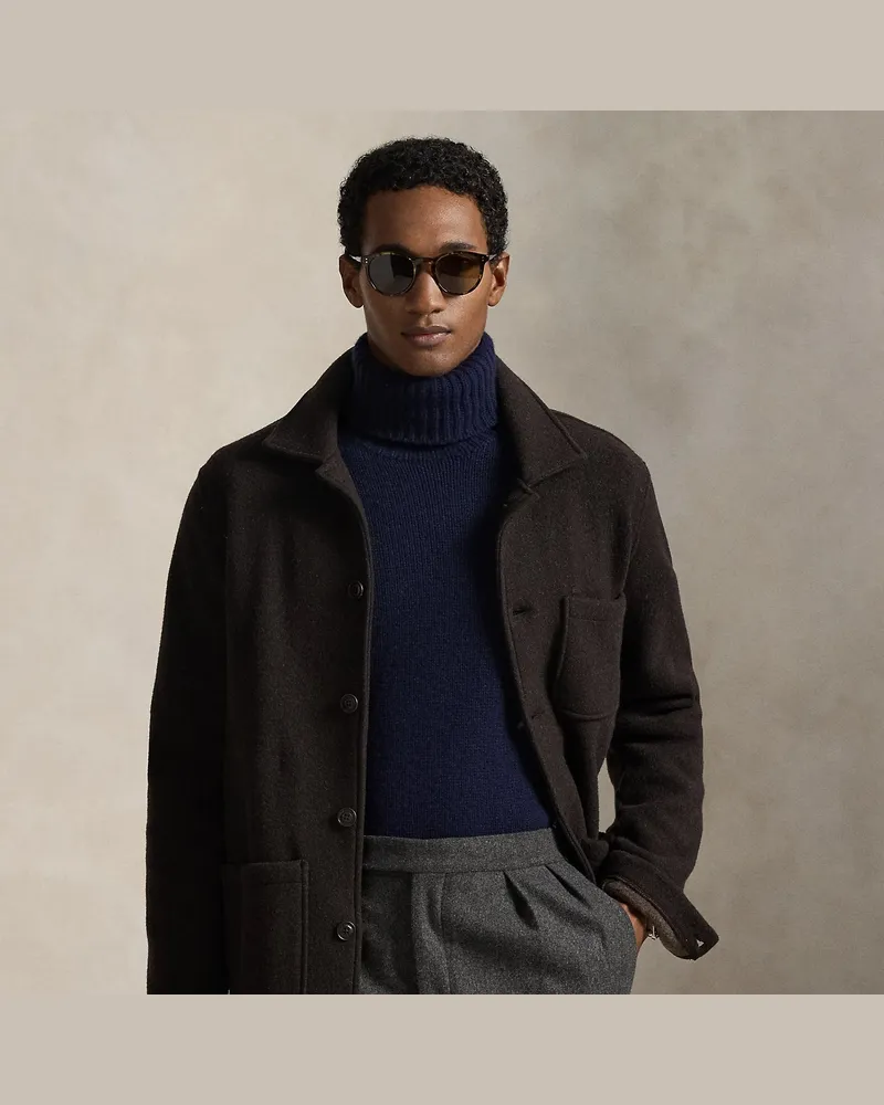 Ralph Lauren Utility-Hemdjacke aus Wollmischung Brown