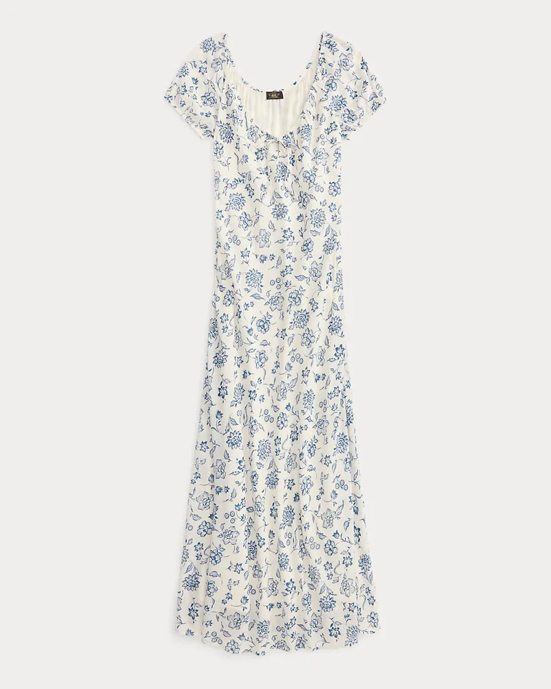 Ralph Lauren Voile-Kleid mit Blumenmuster White