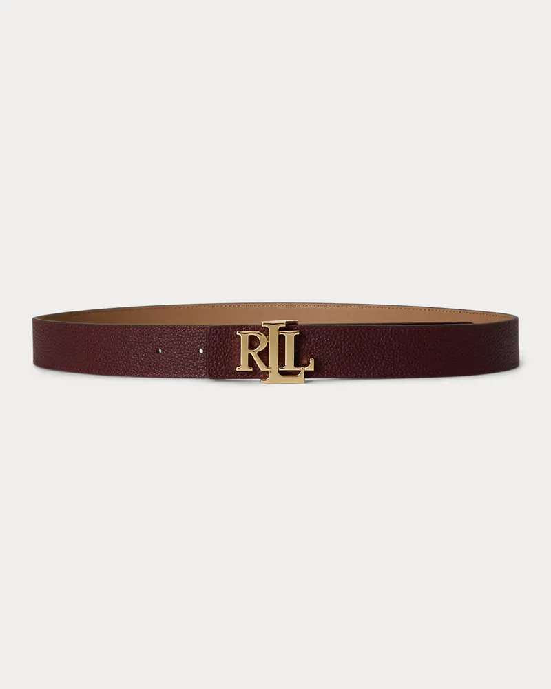 Ralph Lauren Wendegürtel aus Narbenleder mit Logo Multi