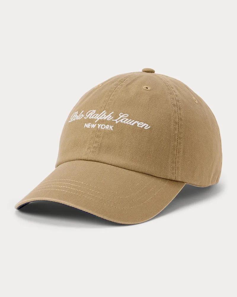 Ralph Lauren Twill-Baseballkappe mit gesticktem Logo Tan