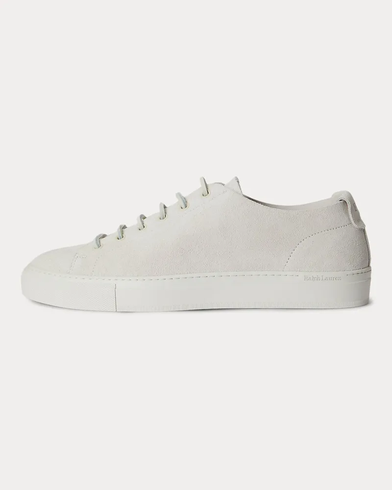 Ralph Lauren Sneaker Jermain aus Kalbswildleder White