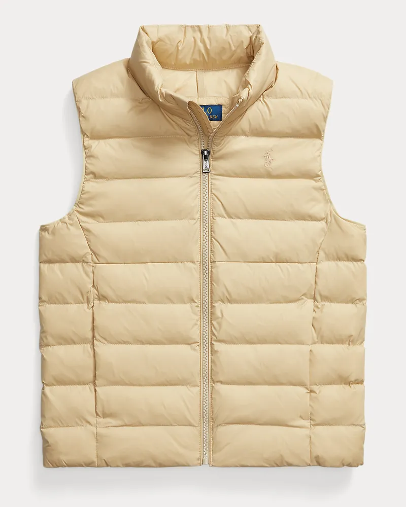 Ralph Lauren Die verstaubare Steppweste Colden Cream