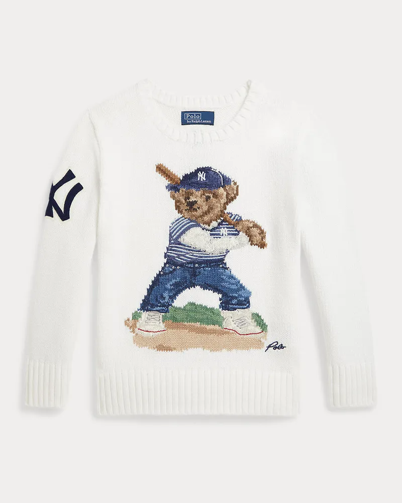 Ralph Lauren Pullover Polo   Lauren Yankees White