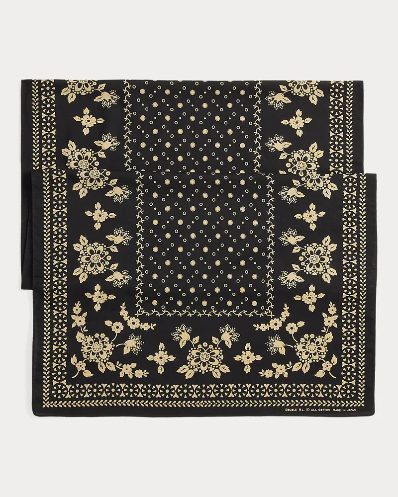 Ralph Lauren Baumwollschal mit Blumenmuster Black