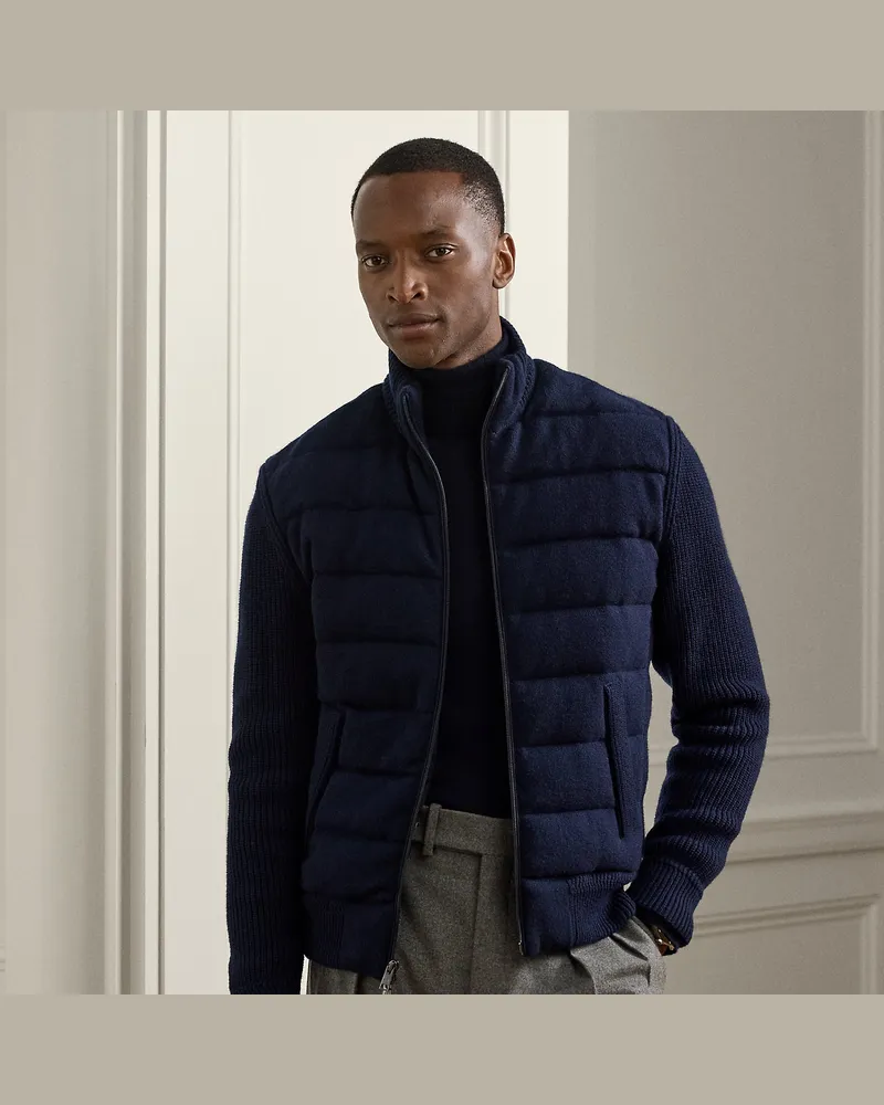 Ralph Lauren Hybrid-Pullover aus Kaschmirmischung Blue