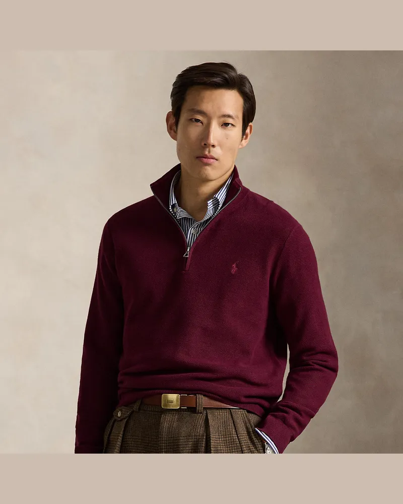 Ralph Lauren Pullover aus Baumwollpiqué Purple