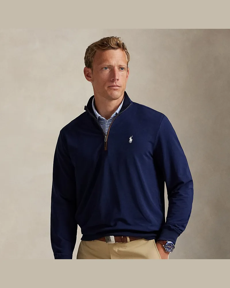 Ralph Lauren Classic-Fit Pullover aus French-Terry Blue