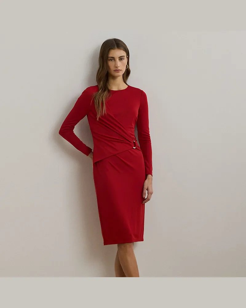 Ralph Lauren Jerseykleid mit 3/4-Ärmeln Red
