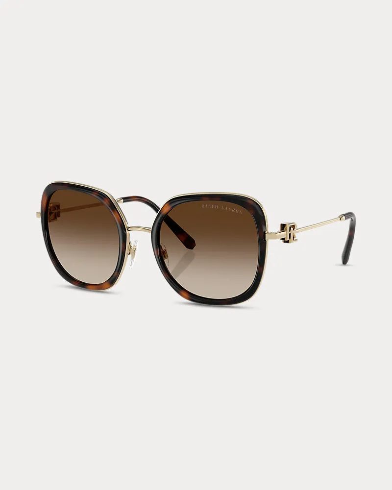 Ralph Lauren Eckige RL-Sonnenbrille Brown