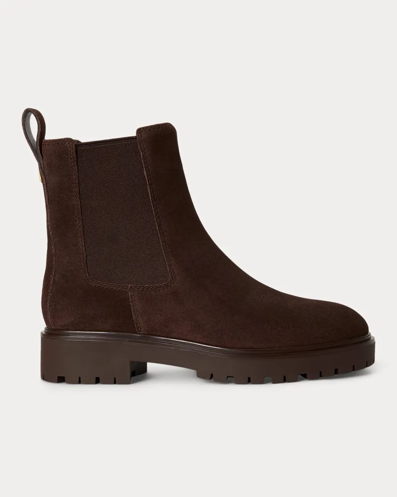 Ralph Lauren Stiefelette Allyson aus Wildleder Brown