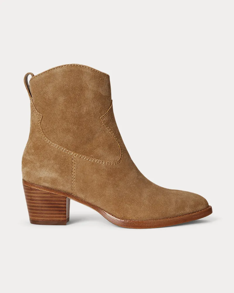 Ralph Lauren Stiefelette Harpher aus Wildleder Tan