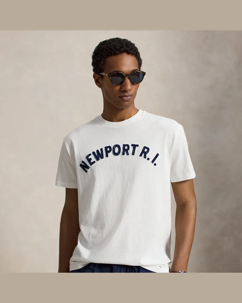 Ralph Lauren Classic-Fit Jersey-T-Shirt mit Grafik White