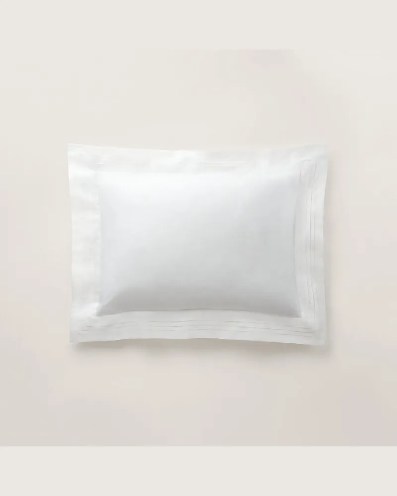 Ralph Lauren Home Dekokissenbezug aus Baumwolle mit Falten White