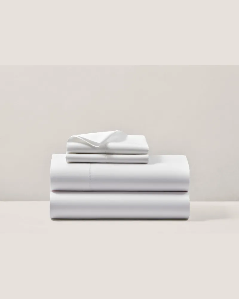 Ralph Lauren Home Bettlaken-Set aus Baumwollatlas White