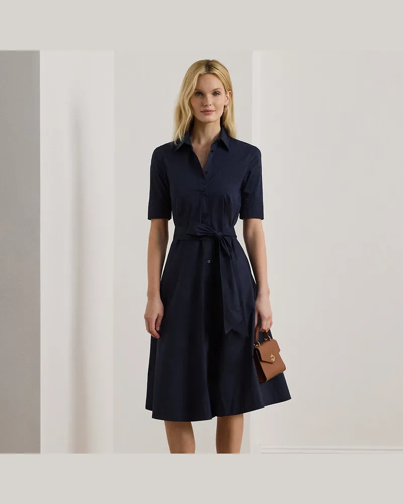 Ralph Lauren Kurzgrößen - Hemdkleid mit Gürtel Blue