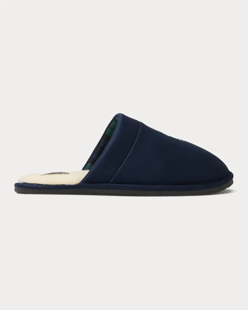 Ralph Lauren Slipper Klarence aus Microsuede Blue