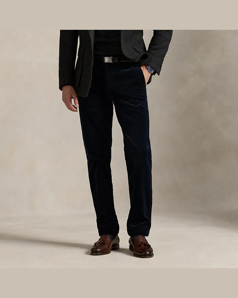 Ralph Lauren Straight-Fit Kordsamthose mit Stretch Blue