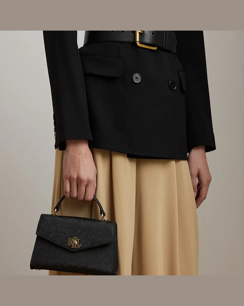 Ralph Lauren Kleine Umhängetasche Farrah aus Leder Black