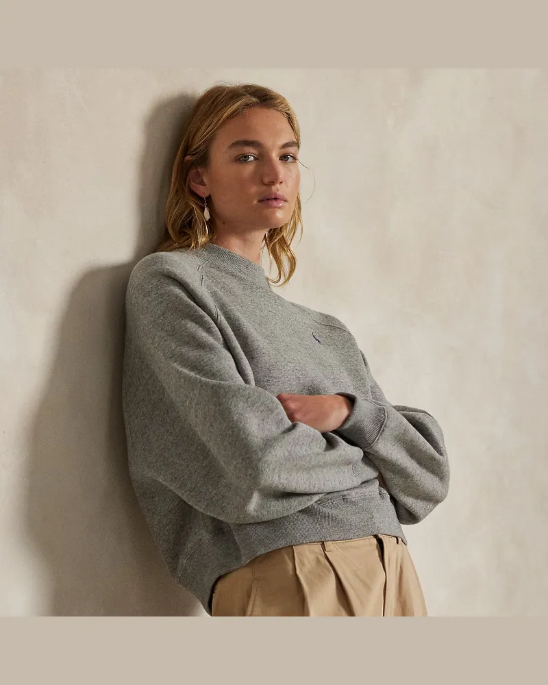 Ralph Lauren Rundhals-Sweatshirt aus Fleece Grey