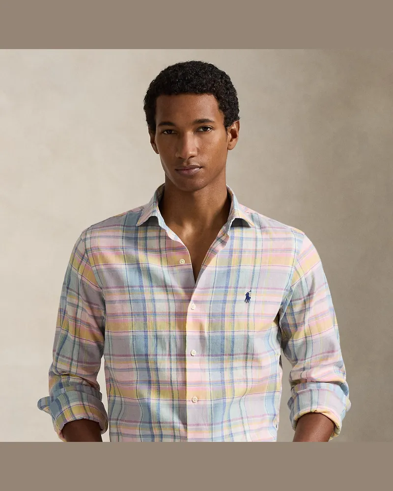 Ralph Lauren Custom-Fit Hemd mit Karomuster Pink